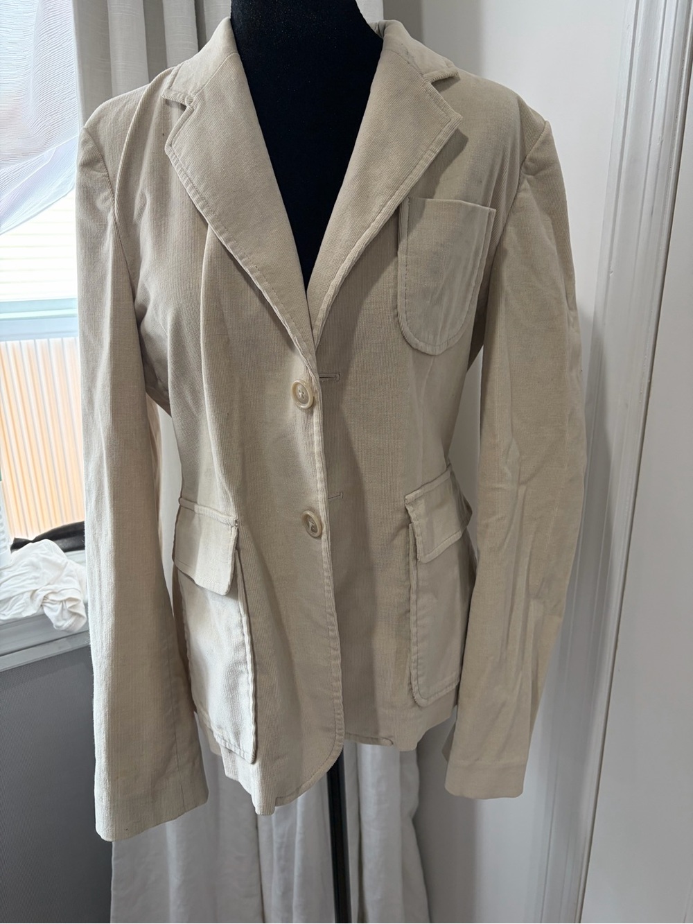J. Crew Light Beige Cotton Blazer Jacket